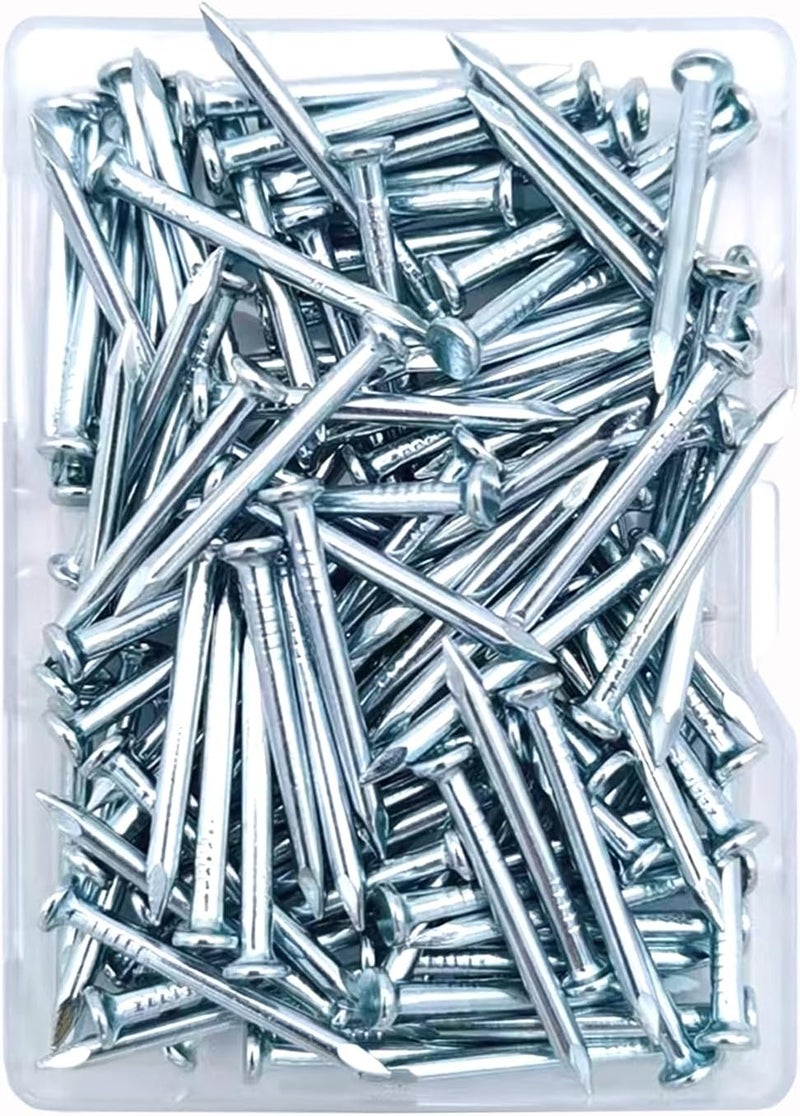 Eloogaa 110pcs 1 inch Wall Nails,Galvanized Hardware Nails,Good Hardness Wall Nails for Hanging Pictures - Image 1
